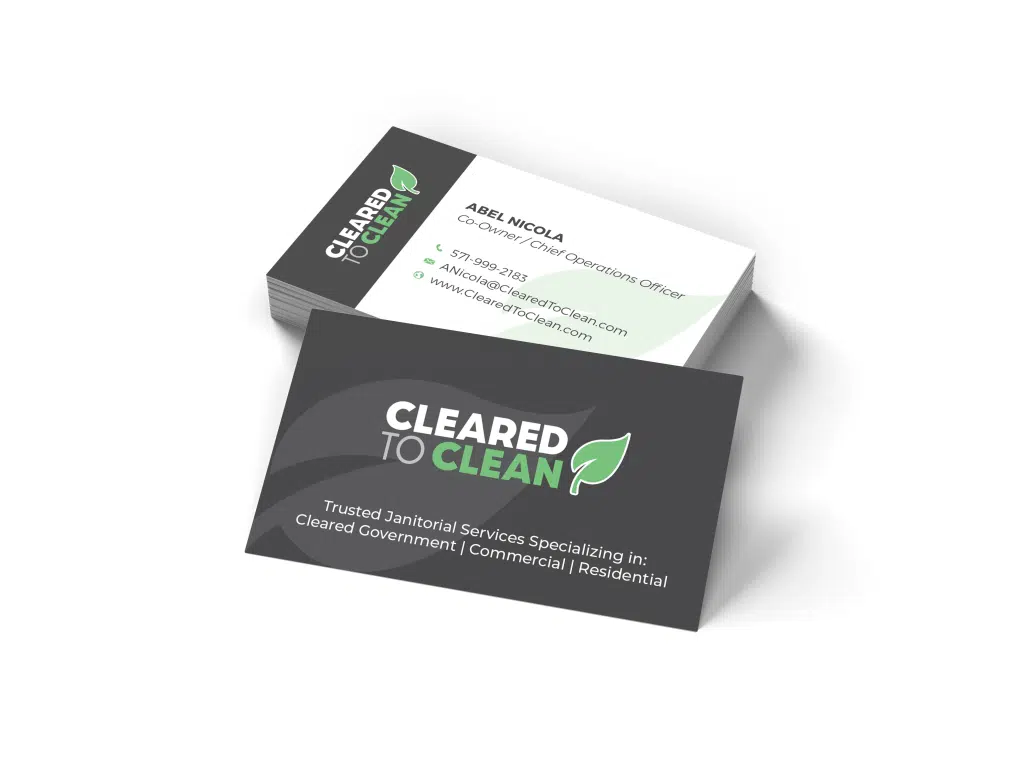 Cleared to Clean Business Card Design